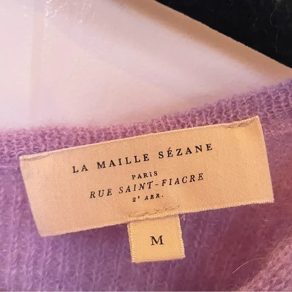 Sezane Barry Cardigan Lilac - Size M - Picture 5 of 7